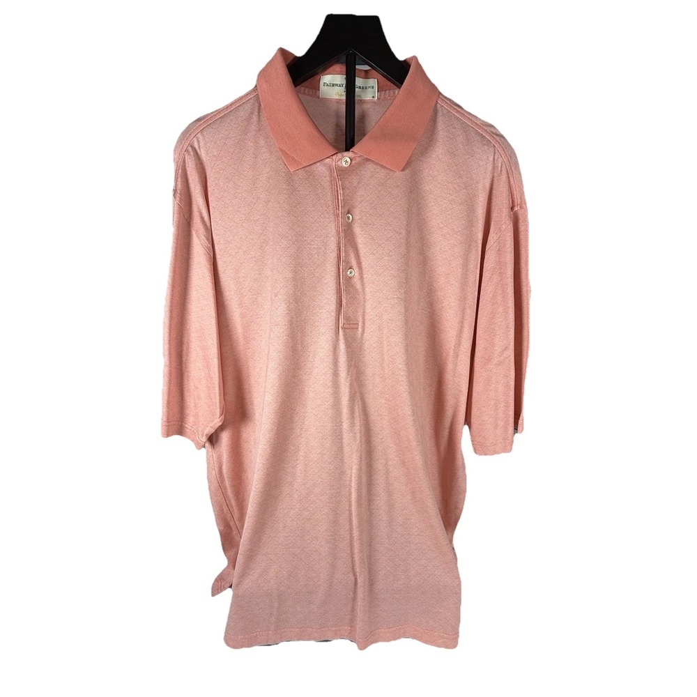 Fairway‎ & Greene Polo Shirt Adult XL Peach Causal Light Weight Golf Golfer Men